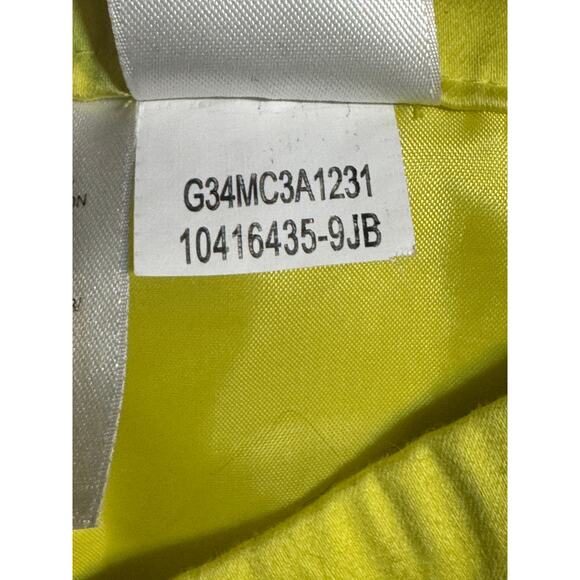 Evan-Picone 12 Stretch Pencil Skirt Neon Lime Yellow Y2K Retro Chic Career - Picture 6 of 7